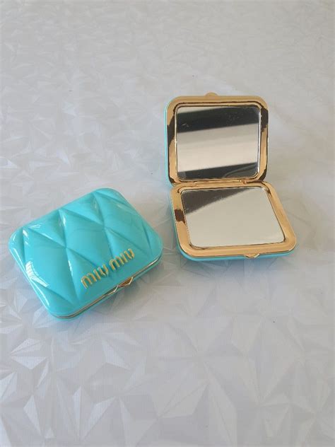 Vintage Miu Miu White Compact Mirror – Perfume Gift with